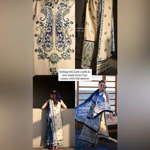 Elegant Floral Embroidered Outfit